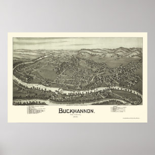 Affiches Buckhannon, WV Panoramic Map - 1900
