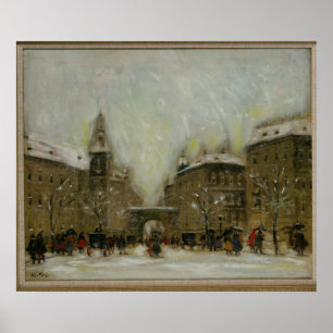 Affiches Budapest dans la neige