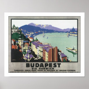 Affiches Budapest via Harwich
