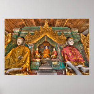 Affiches Buddhas In A Temple