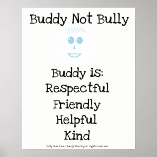 Affiches Buddy Pas Bully Blue Boy