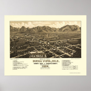 Affiches Buena Vista, carte panoramique de Co - 1882