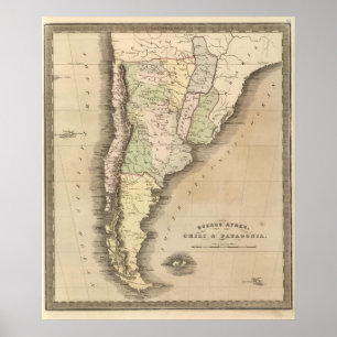 Affiches Buenos Aires, le Chili, et Patagonia