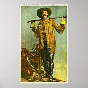 Affiches Buffalo Bill Cody - Célèbre Plainsman et Scout