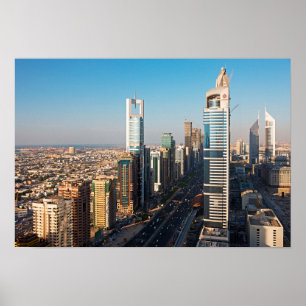 Affiches Buildings Along Sheikh Zayed Road, Dubaï