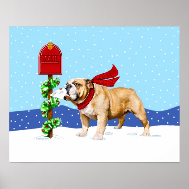 Affiches Buldog Christmas Holiday Mail (Devant)