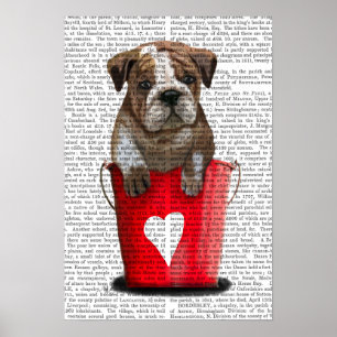 Affiches Bulldog Bucket Of Love Red