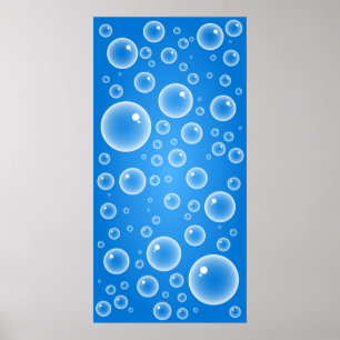 Affiches Bulles bleues