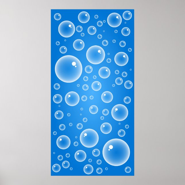 Affiches Bulles bleues (Devant)