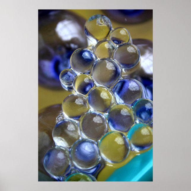 Affiches Bulles bleues et jaunes (Devant)