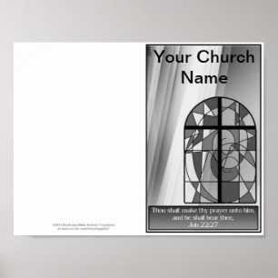 Affiches Bulletin de l'Église réimprimable Modèle principal