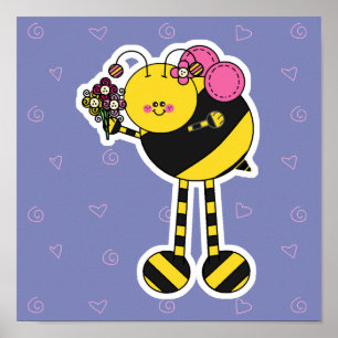Affiches Bumble Bee, fille mignonne