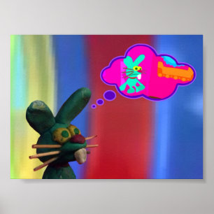 Affiches Bunny Imagine Être Animé