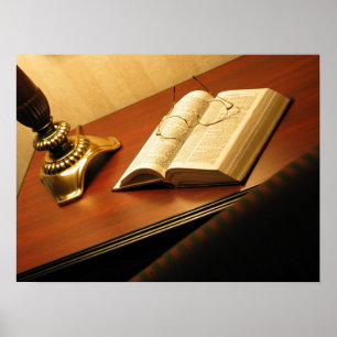 Affiches Bureau avec une Bible