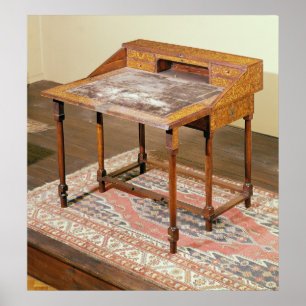 Affiches Bureau, noix avec la marqueterie d'arabesque