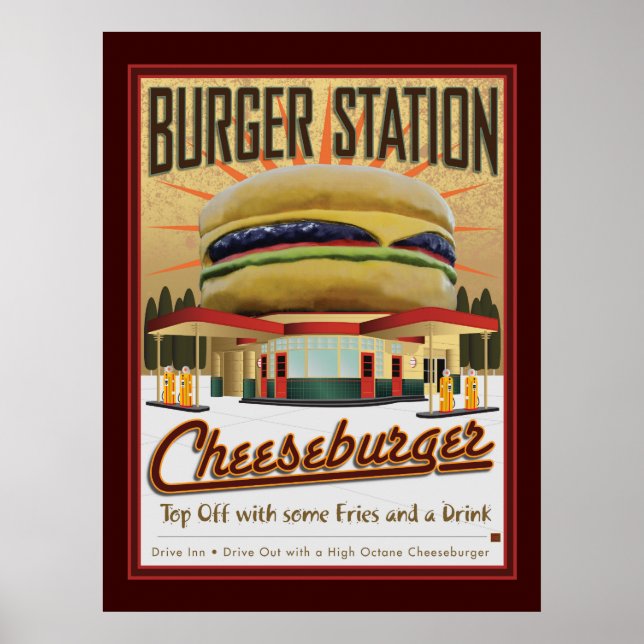 Affiches Burger Station-Poster (Devant)