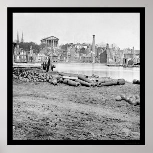 Affiches Burned District and Capitol à Richmond, VA 1865