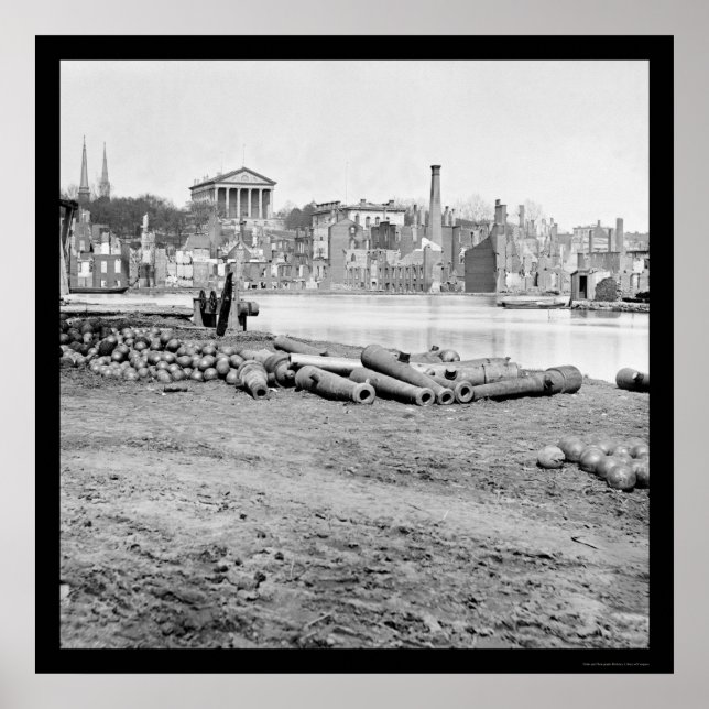 Affiches Burned District and Capitol à Richmond, VA 1865 (Devant)