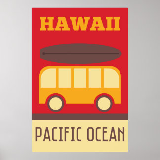 Affiches Bus de surf hawaïen