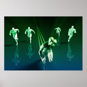 Affiches Business Technology Concept on Worldwide Report