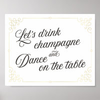 Buvons du champagne & dansons sur l'affiche de la