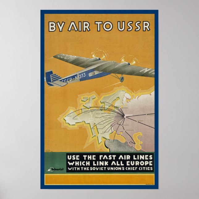 Affiches By Air to USSR (Devant)