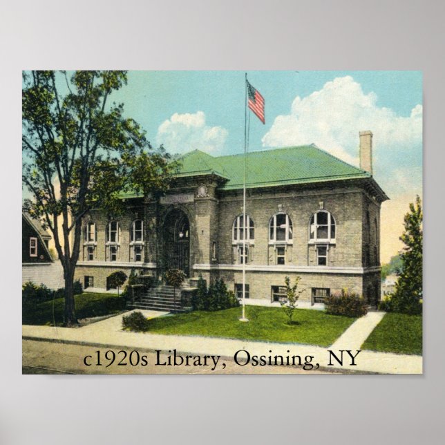 Affiches c1920s Library, Ossining, New York (Devant)