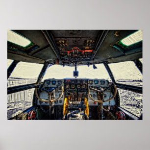 Affiches C-46 Poste de pilotage
