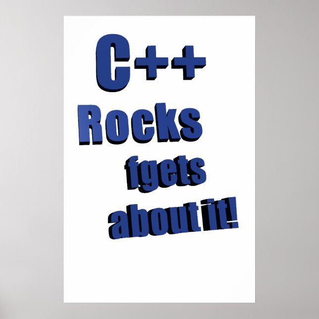 Affiches C++ Rocks FGet À propos (Devant)