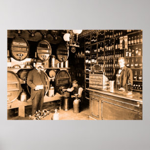 Affiches ca 1895 Stephan Liesting liquor store Holland