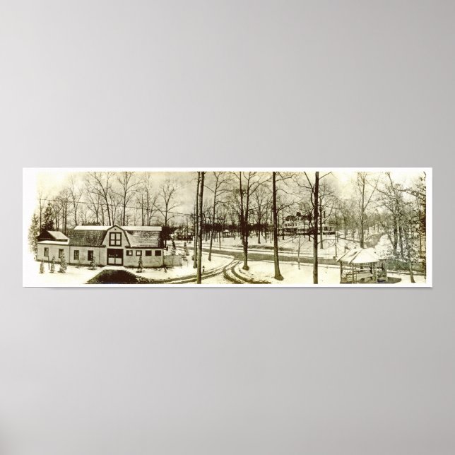 Affiches Ca. 1900 Highland Short Hills NJ Panorama (Devant)