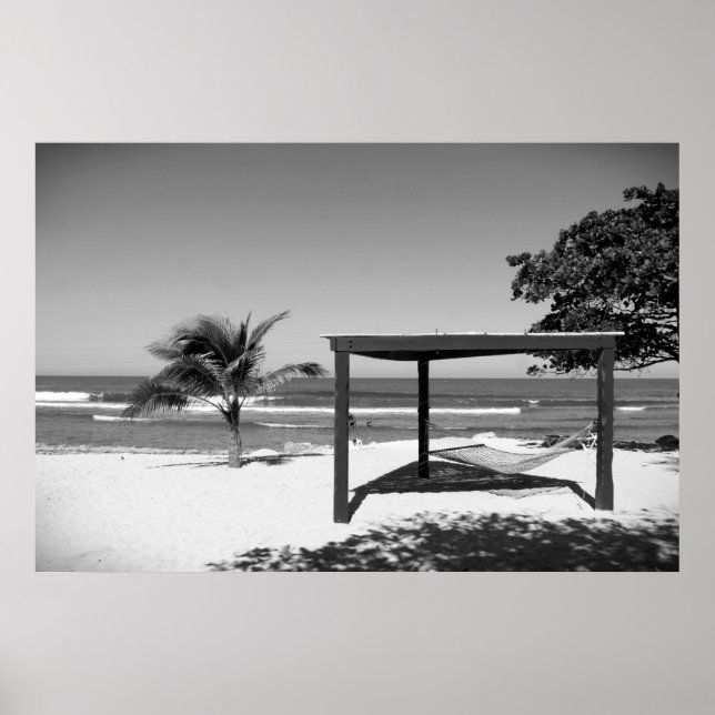 Affiches Cabana by the Beach - Labedee Haiti 2012 BW 3534 (Devant)