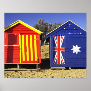 Affiches Cabanons de bain, plage de Middle Brighton, Port 2