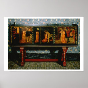 Affiches Cabinet St. George, 1861 (chêne avec panneaux pein