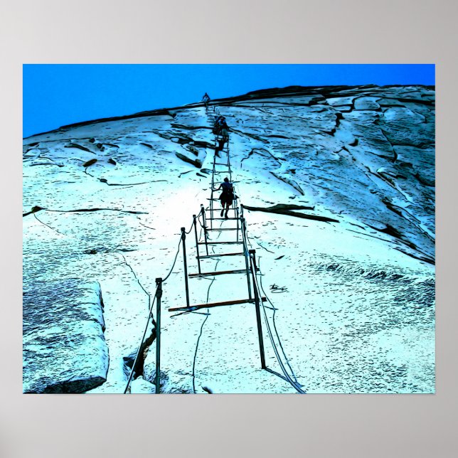 Affiches Câbles à demi-dôme Yosemite (Devant)