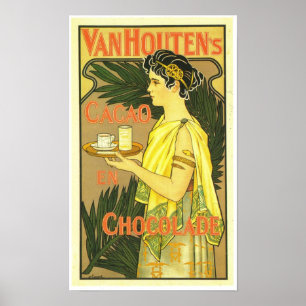 Affiches Cacao en chocolat de Van Houten 1899