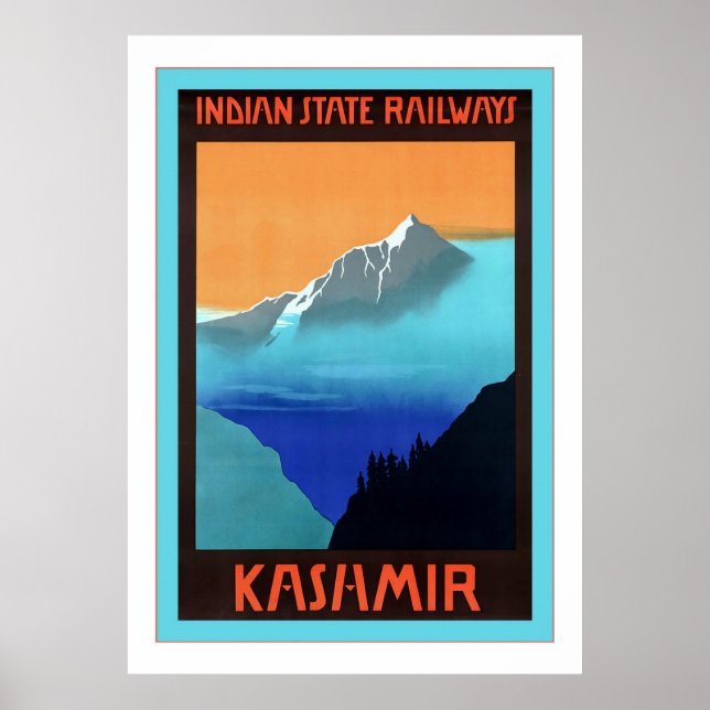Affiches Cachemire ~ Vintage voyage (Devant)