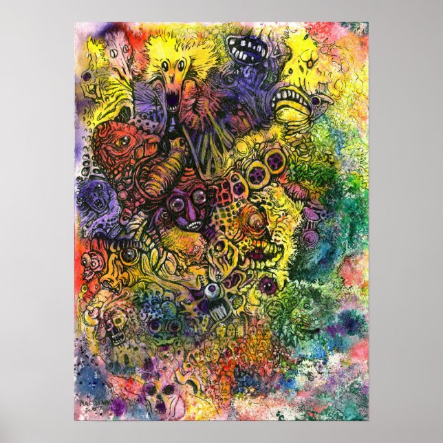 Affiches Cacophonie de couleur (Devant)