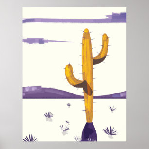 Affiches Cactus vintage dans le désert