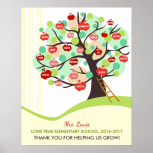 Affiches Cadeau d'arbre de pommier pour l'appréciation des