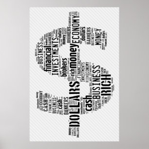 Affiches Cadeaux dactylographiés par argent d'affaires du