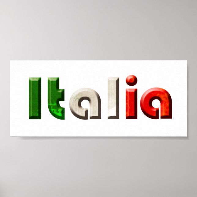 Affiches Cadeaux de logo Italia pour Italiens et Italiens a (Devant)