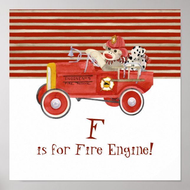 Affiches Cadeaux pour bébé garçon avec singe en chaussette  (Devant)