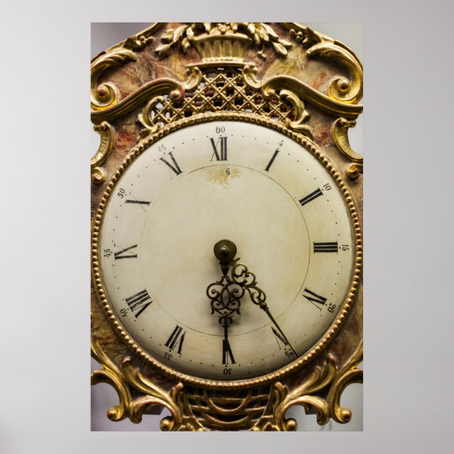 Affiches Cadran d'horloge du 19e siècle, Allemagne (Devant)