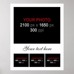 Affiches Cadre de collage photo vierge 4 photos