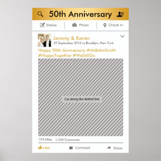Affiches Cadre de fête de médias sociaux Prop de photomaton