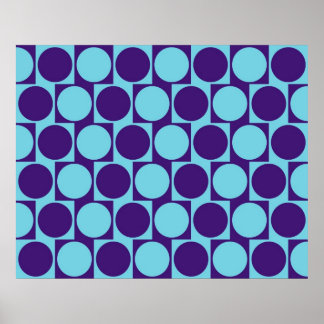 Affiches Café d'illusion optique Cercles d'effet de mur ble