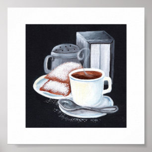 Affiches Cafe du Monde sur le noir