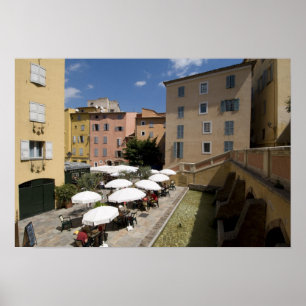 Affiches Café en plein air, Place de l'Eveche, Grasse,