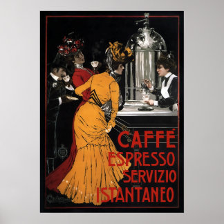 Affiches CAFÉ ITALIEN SERVI INSTANTANÉMENT c. 1900